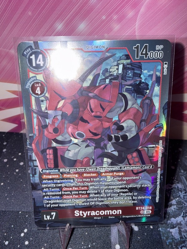 1x BT24-018 Styracomon Time Stranger Digimon Card Game x1