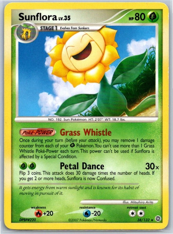 Sunflora Secret Wonders 38/132 MP-LP Pokémon Card