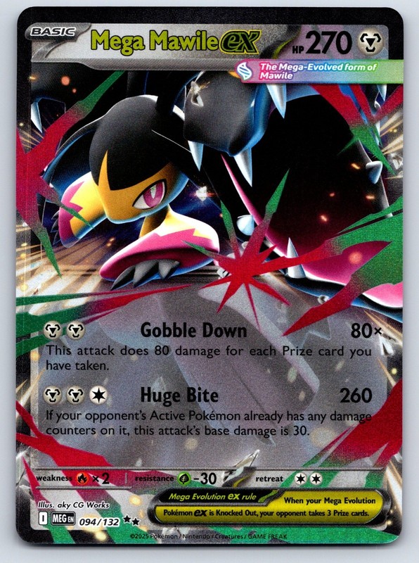 Mega Mawile ex Holo Double Rare ME01: Mega Evolution 094/132 NM