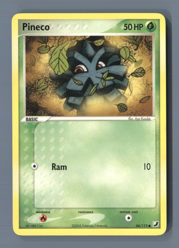 Pineco 66/115 Common Unseen Forces Pokemon Near Mint