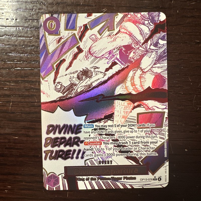 Divine Departure (Alternate Art) OP13-076 Carrying On His Will Foil (NM)