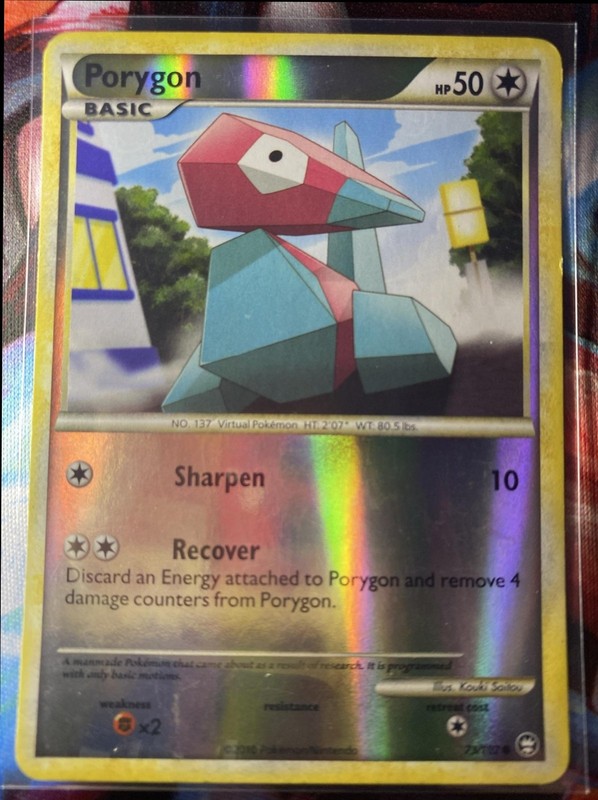 2010 Pokemon HeartGold & SoulSilver Triumphant Porygon #73/102 Reverse Holo MP