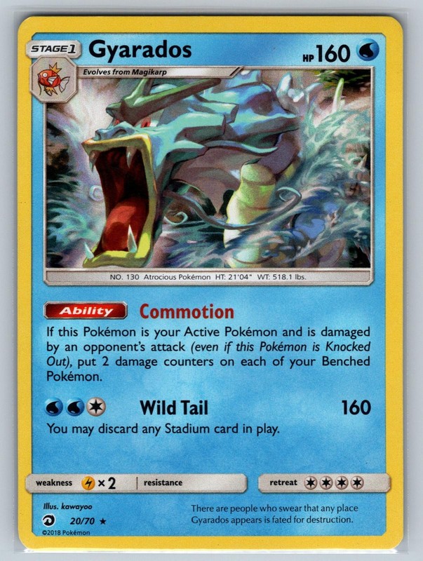 Gyarados 20/70 Holo Rare Dragon Majesty Pokemon Holo Lightly Played