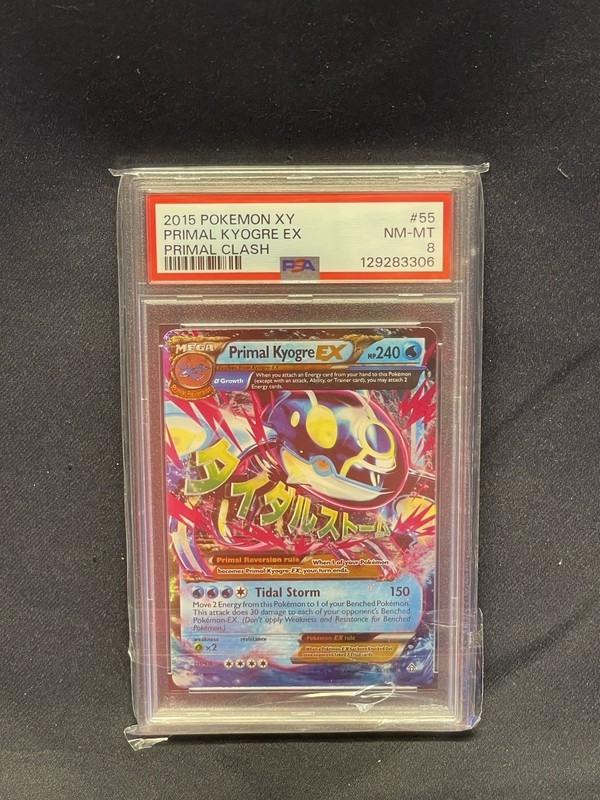 Primal Kyogre EX (Alpha) 55/160 XY – Primal Clash Holo Pokemon PSA 8