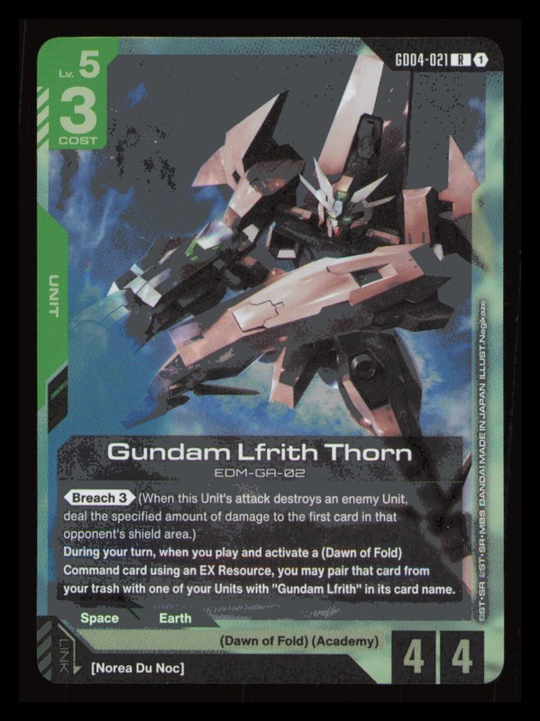 Gundam Lfrith Thorn GD04-021 R Phantom Aria Rare Foil Gundam Card Game NM