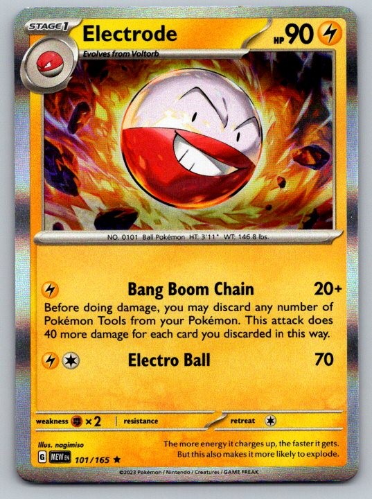 Electrode 101/165 Rare 151 Pokemon Holo Near Mint
