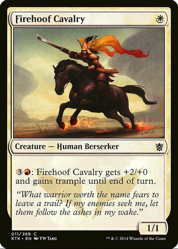 X 1 Firehoof Cavalry NM Magic Khans of Tarkir 011 MTG Magic The Gathering