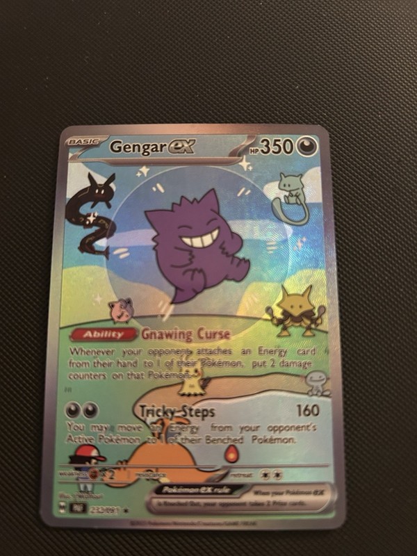 Gengar EX Pokemon Card Display Art Card Textured
