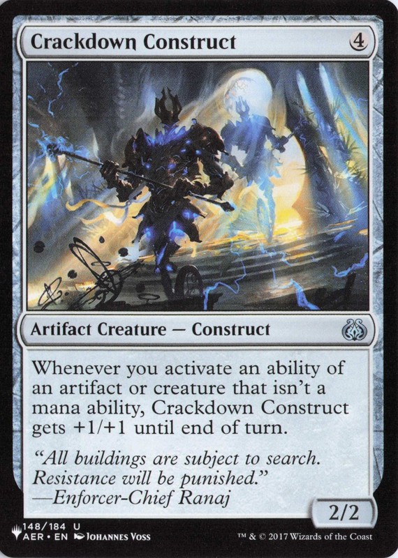 Crackdown Construct 148/184 LIST The List Reprints U Regular