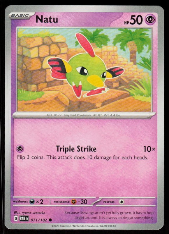 Natu 071/182 Common Paradox Rift Pokemon Near Mint
