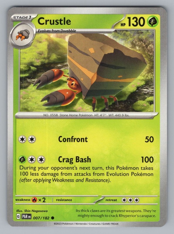 CRUSTLE 007 C POKEMON NM PAR SHIN NAGASAWA!-