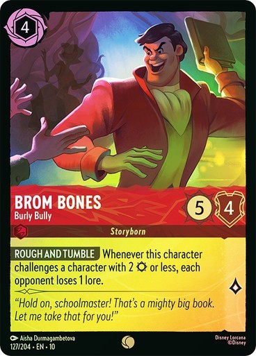 NM Cold Foil Brom Bones – Burly Bully, Lorcana, Whispers in the Well, 127