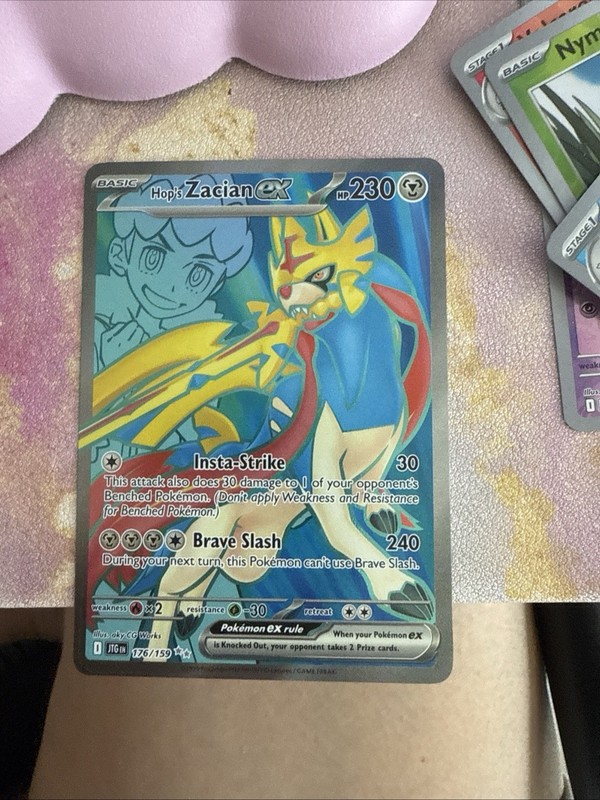 2025 Pokemon Hop’s Zacian Ex Full Art Holo 176/159 Journey Together gallery