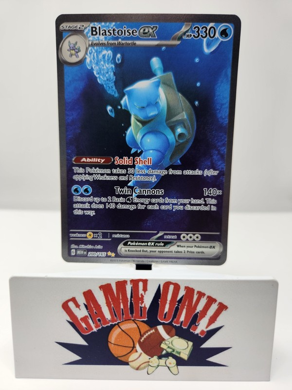 Pokemon Blastoise ex 200/165 151 Special Illustration Rare Full Art sc