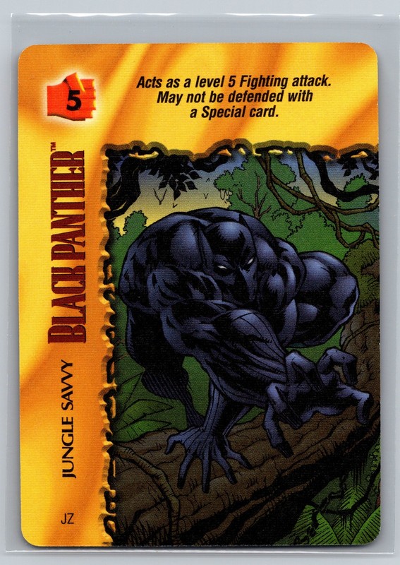 1995 Marvel OverPower CCG Black Panther JZ Jungle Savvy Special Card Wakanda