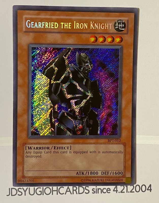 YuGiOh Gearfried the Iron Knight BPT-012 Secret Rare MINT/NEAR MINT