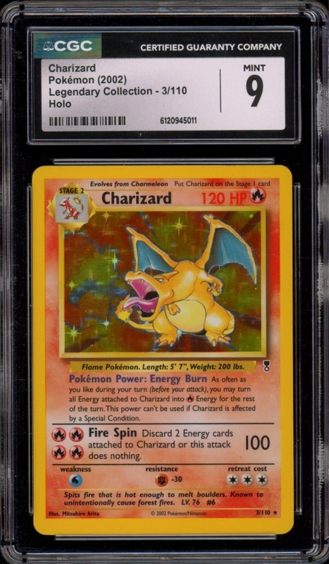 CGC 9 Charizard Holo 3/110 Legendary Collect. Pokemon 2002