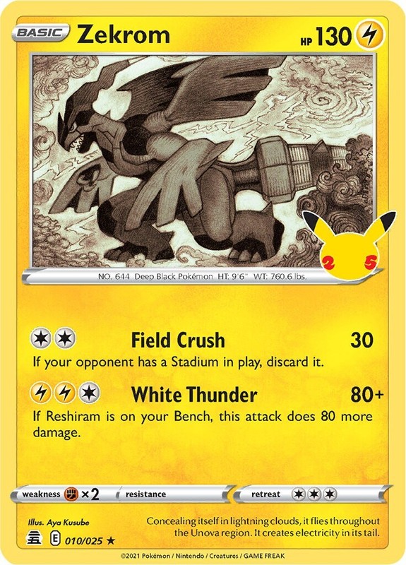 Pokemon TCG 25th Anniversary Celebrations – 10/25 Zekrom