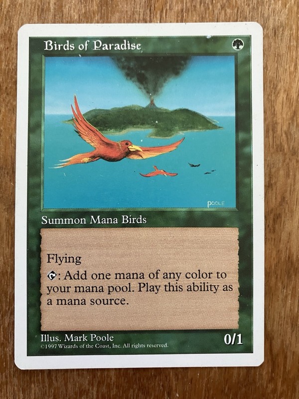 Birds of Paradise MTG Core Set 4th Edition Regular NM/Mint