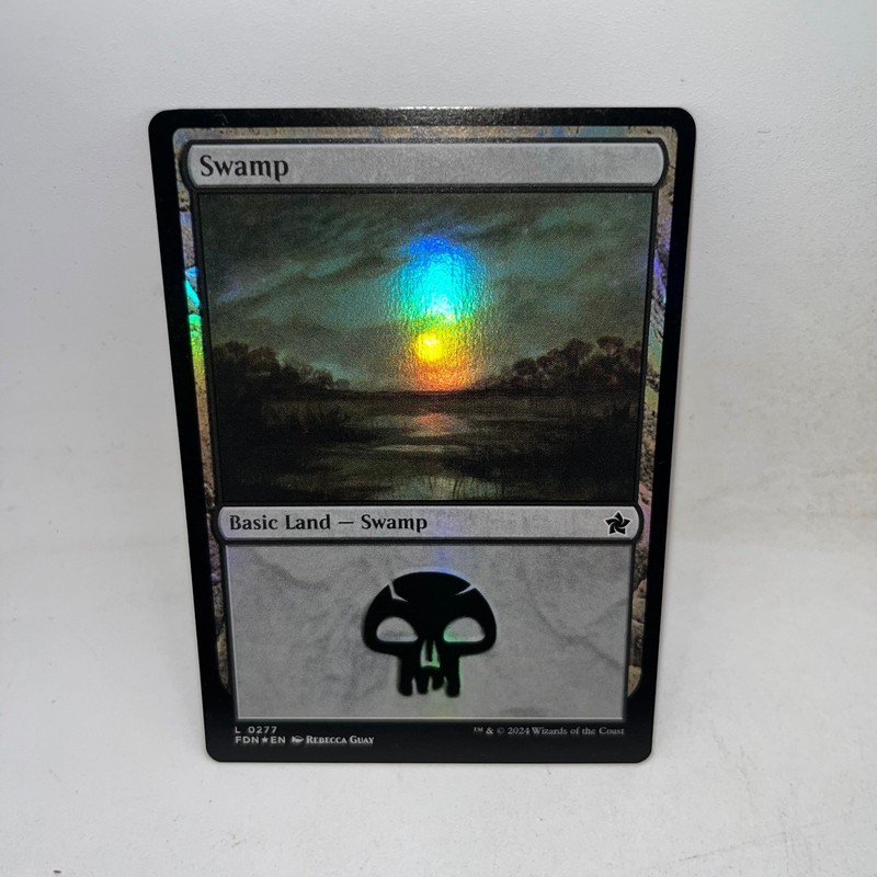 Swamp (0277) 277 Land Foundations Magic: The Gathering Foil Lightly Played