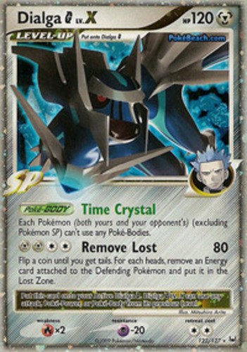 Heavily Played Dialga [G] LV.X – 122/127 – Rare Holo Pokemon Platinum