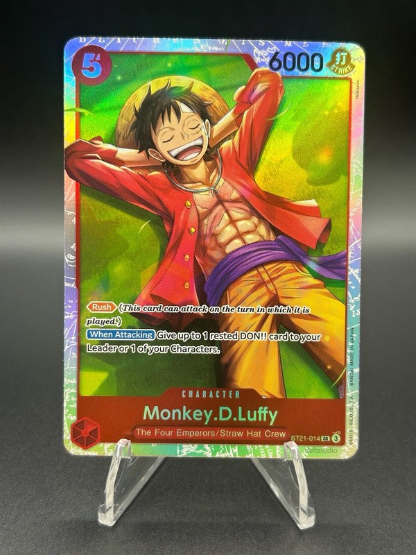 • Monkey.D.Luffy • ST21-014 SR Starter Deck EX Gear 5 Holo One Piece TCG NM