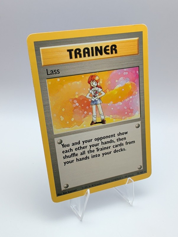 Lass – 75/102 Regular Rare English Base Set Pokémon Card MP