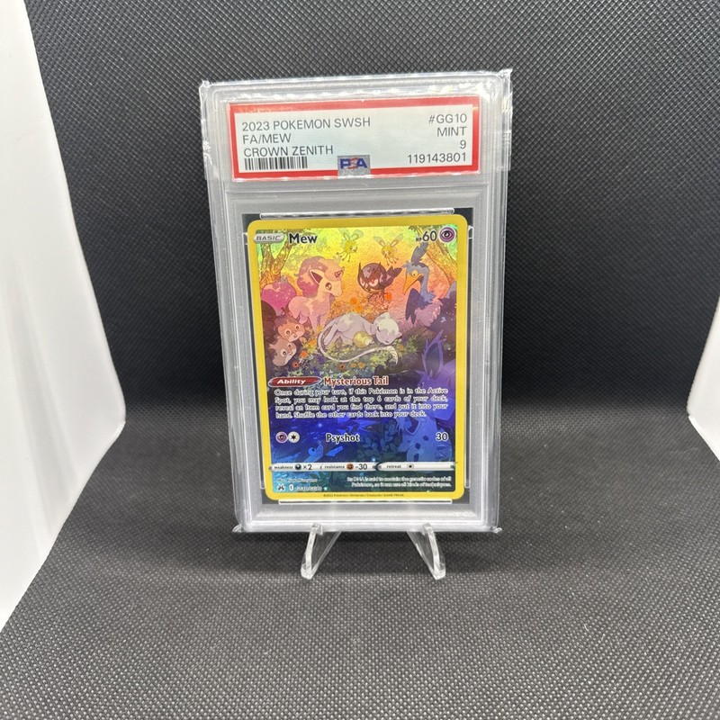 PSA 9 Mew GG10 Crown Zenith Galarian Gallery Mint Sleeping Mew