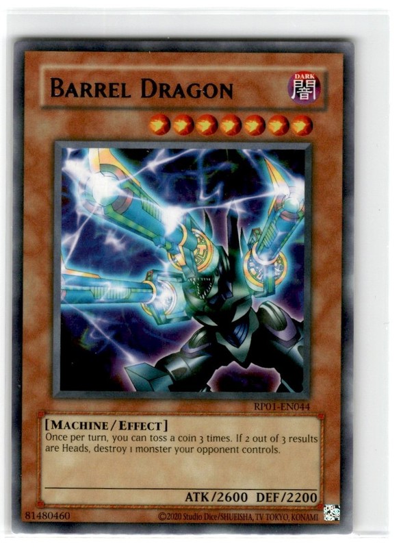 Yu-Gi-Oh! Barrel Dragon Unlimited RP01-EN044 Moderately Played Rare