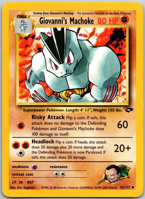 Giovanni’s Machoke 42/132 Unlimited Uncommon Gym Challenge MP