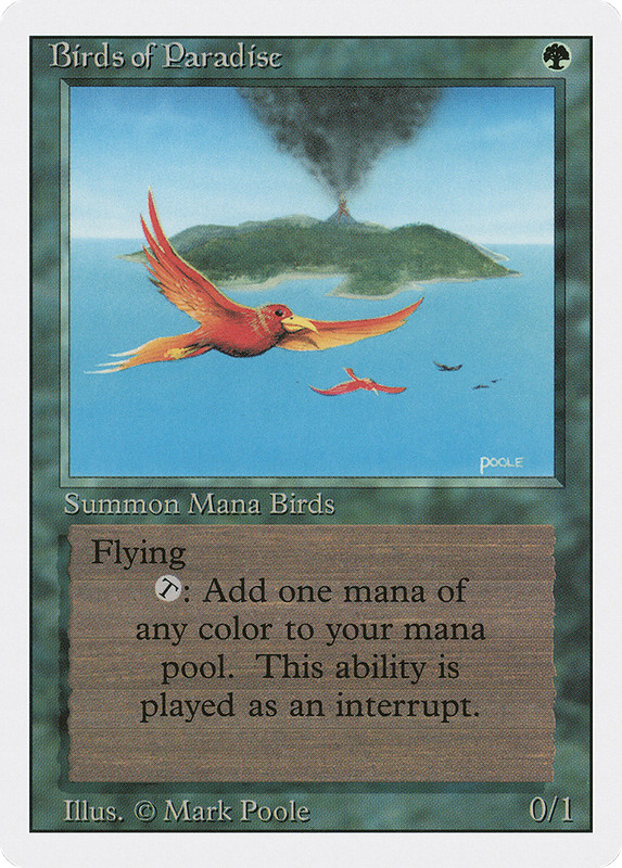 Birds of Paradise (MP) Revised Edition 3ED Magic MTG