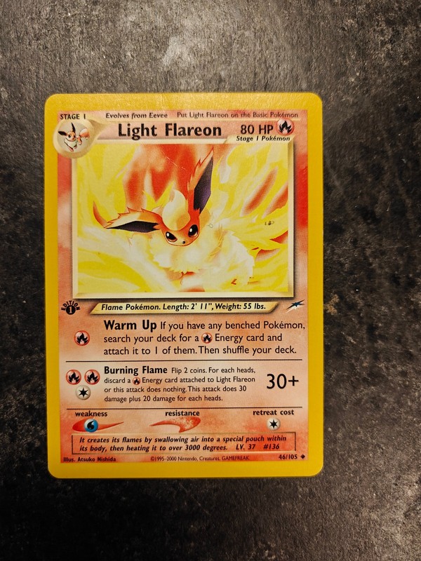 Light Flareon 46/105 1st Edition Neo Destiny Pokemon Card