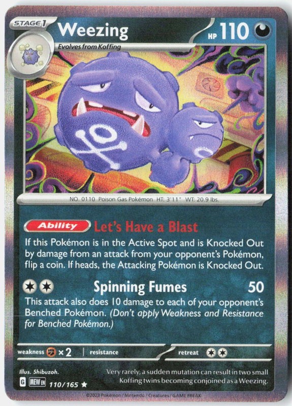 Weezing SV: Scarlet & Violet 151 110/165 Pokemon Card Holo