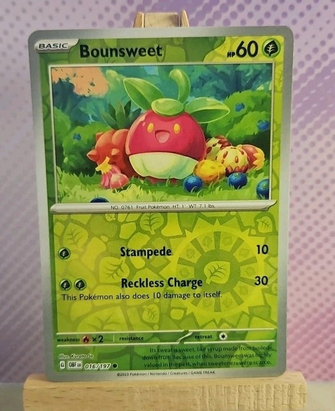 Pokémon TCG: Bounsweet (Reverse Holo) 016/197 – Obsidian Flames – NM Condition