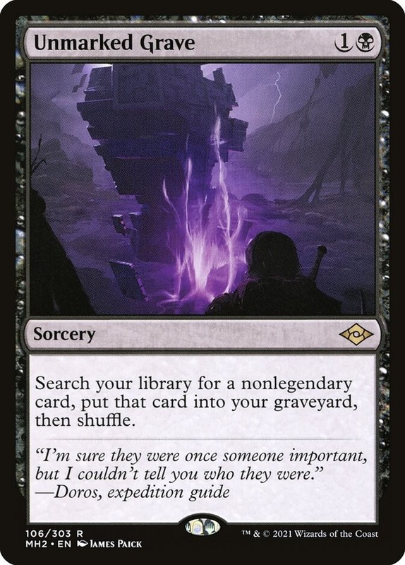 MTG Magic the Gathering Unmarked Grave (106/767) Modern Horizons 2 LP