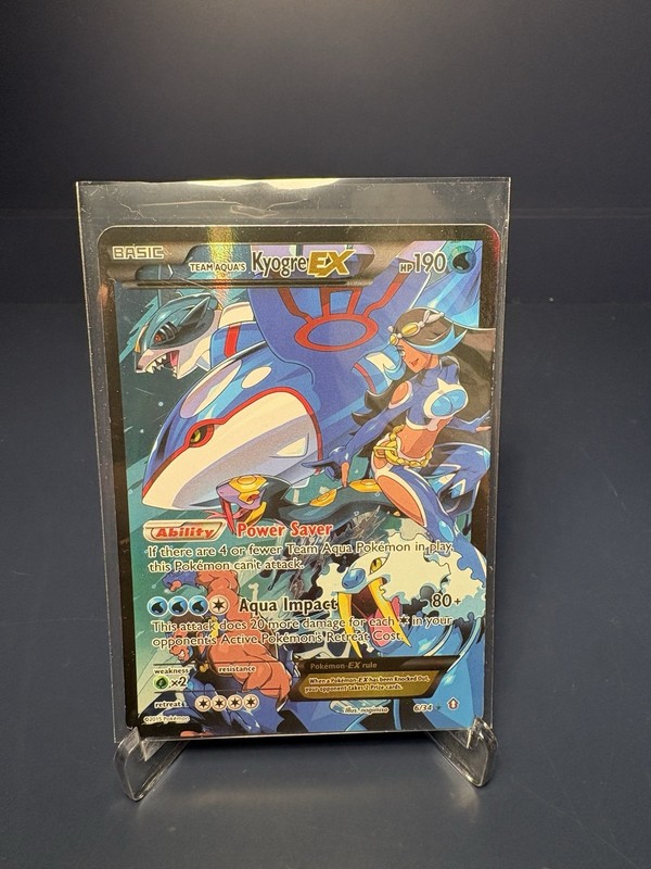 Pokémon Team Aqua’s Kyogre EX 6/34 Double Crisis Holo Ultra Rare Moderately Worn