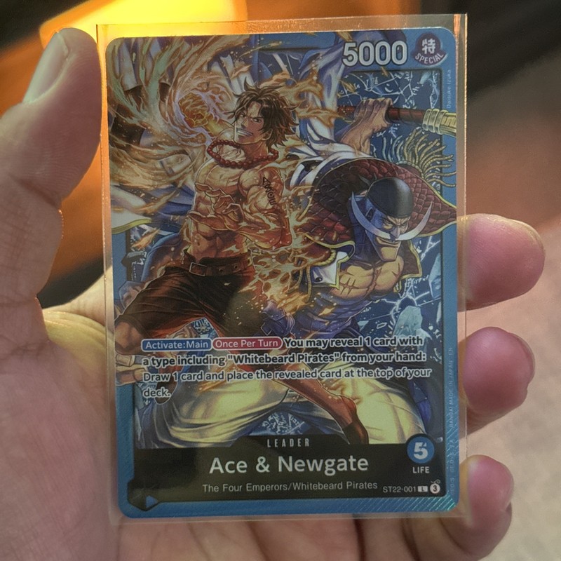 ⭐️NM⭐️ Ace & Newgate ST22-001 – One Piece TCG Starter Deck 22 Holo Red Back
