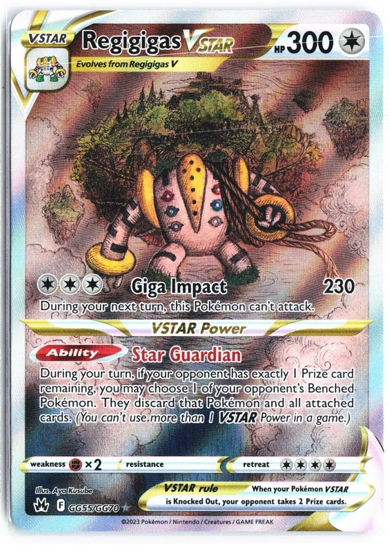 Regigigas VSTAR GG55/GG70 Holo Crown Zenith Galarian Gallery Pokemon NM