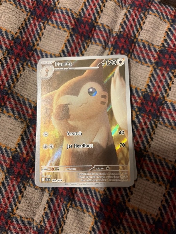 Pokémon Furret 168/159 SV09: Journey Together Illustration Rare EN NM
