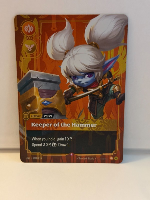 Poppy – Keeper of the Hammer 203/219 Rare Unleashed Riftbound Near Mint