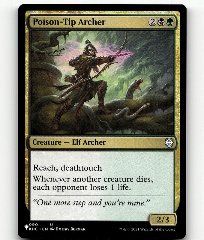 MTG Poison-Tip Archer #90 – The List Reprints (Mystery Booster 2)