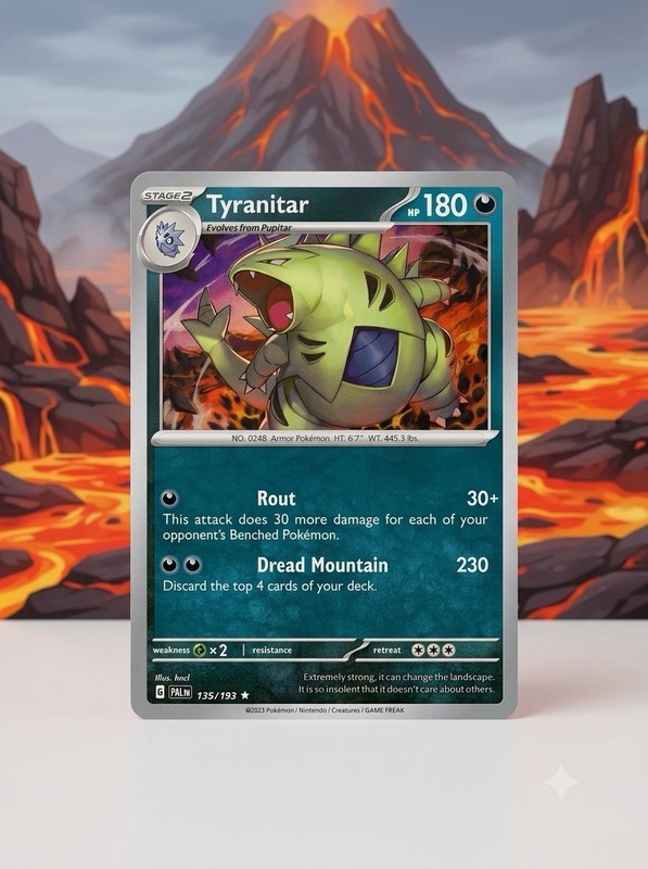 Tyranitar 135/193 | Paldea Evolved | Cosmos Holo | Near Mint