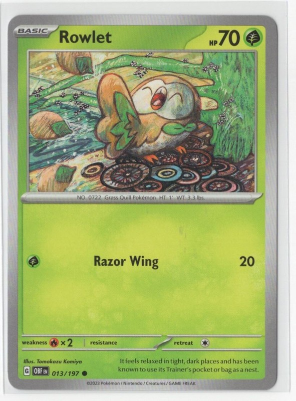 Pokemon Obsidian Flames 013/197 Rowlet