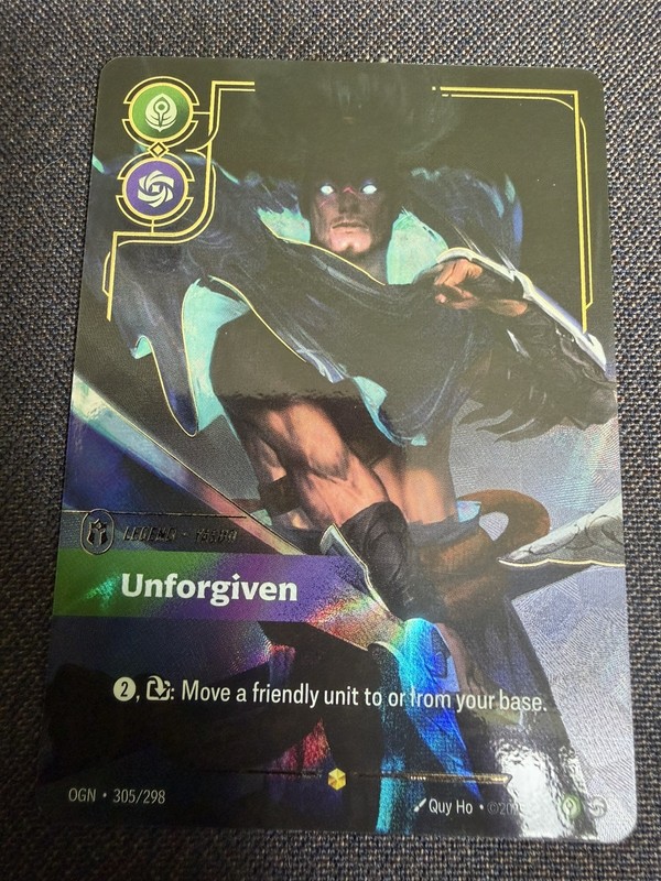 Yasuo Unforgiven Overnumbered 305/298 FOIL Origins Riftbound