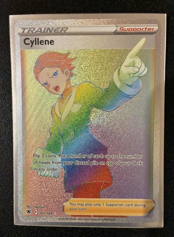Cyllene Astral Radiance 201/189 Secret Rare Full Art Trainer Rainbow Pokemon TCG