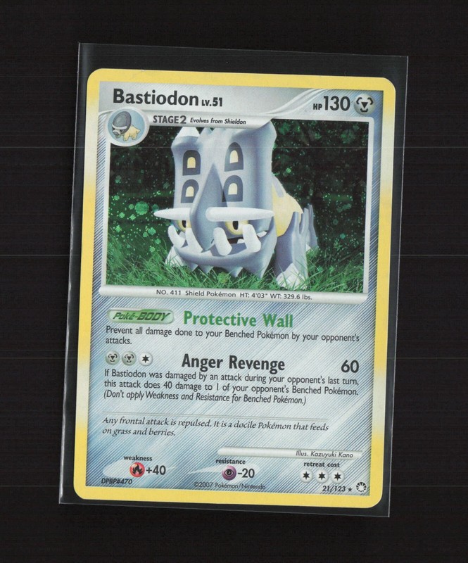 Bastiodon 21/123 Mysterious Treasures Holo Rare Pokemon Card