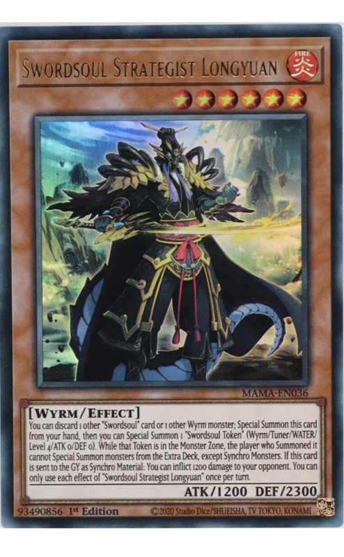 🔥 Yugioh Swordsoul Strategist Longyuan MAMA-EN036 ULTRA RARE 1ST EDITION