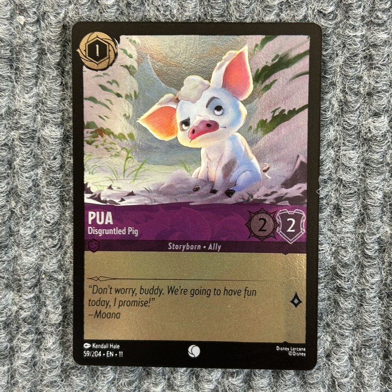 Disney Lorcana Winterspell Pua Disgruntled Pig 59/204 Foil