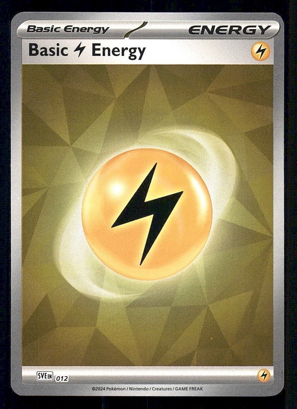 BASIC LIGHTNING ENERGY 012 SCARLET & VIOLET ENERGIES POKEMON HOLO NEAR MINT