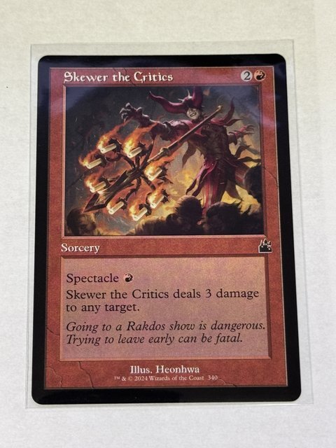 Skewer the Critics Retro Frame Ravnica Remastered #340 MTG